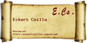 Eckert Csilla névjegykártya